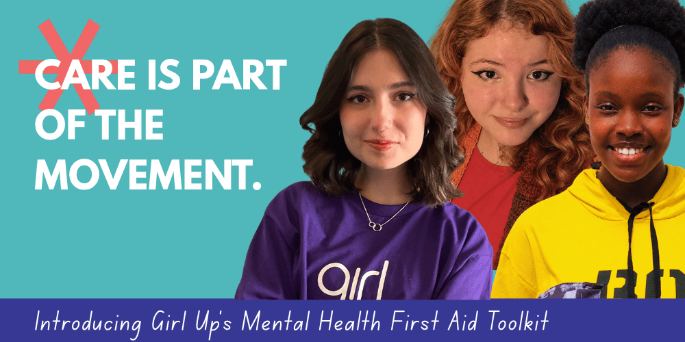Care is Part of the Movement featuring photos of Eylul, Gabriela, and Olamide.